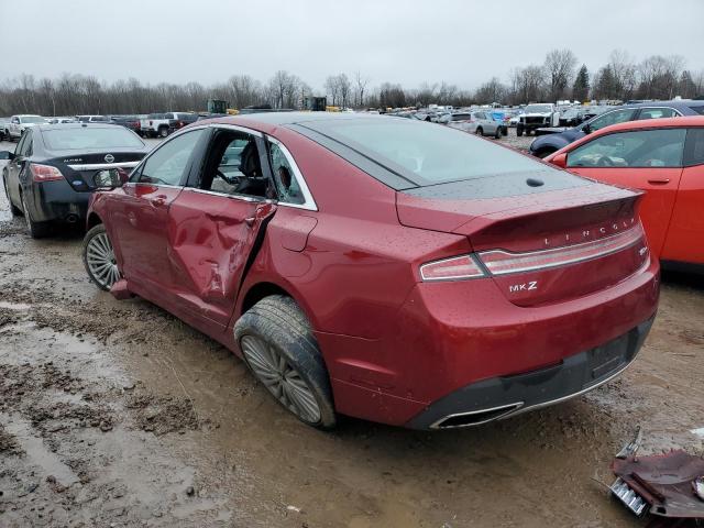 3LN6L5FCXHR611161 - 2017 LINCOLN MKZ RESERVE BURGUNDY photo 2