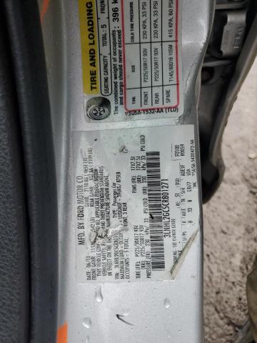 3LNHL2GC5CR801271 - 2012 LINCOLN MKZ SILVER photo 12