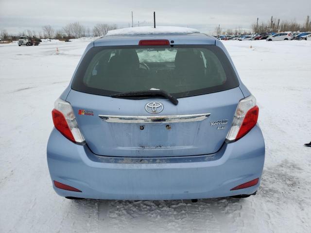 VNKKTUD37EA014305 - 2014 TOYOTA YARIS BLUE photo 6