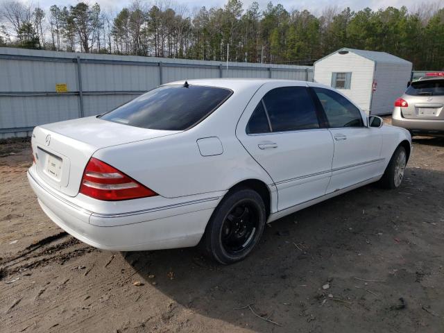 WDBNG70J8YA066545 - 2000 MERCEDES-BENZ S 430 WHITE photo 3