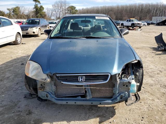 2HGEJ6676VH555758 - 1997 HONDA CIVIC LX BLUE photo 5