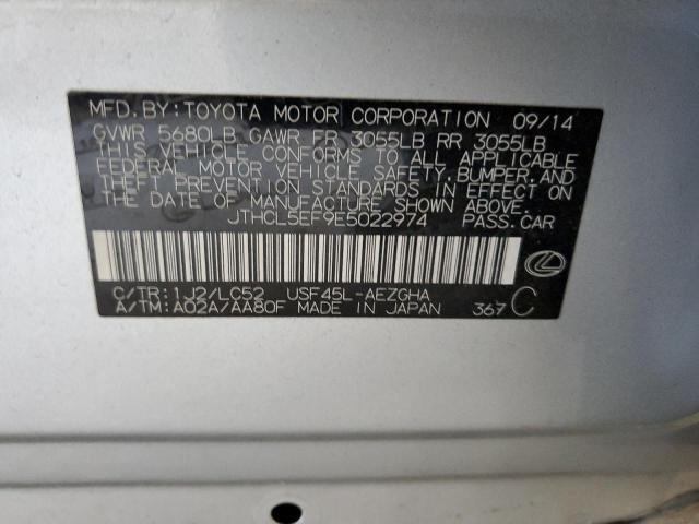 JTHCL5EF9E5022974 - 2014 LEXUS LS 460 SILVER photo 13