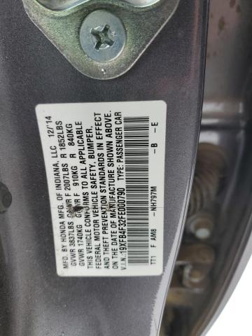 19XFB4F32FE000790 - 2015 HONDA CIVIC HYBRID L GRAY photo 12