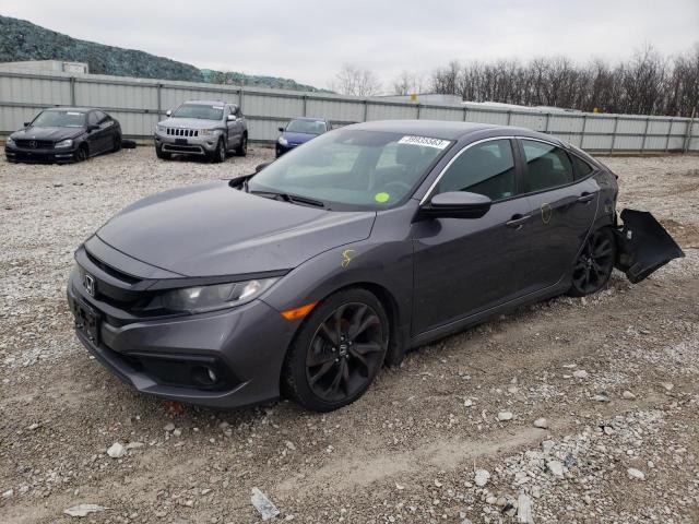 2HGFC2F81KH506186 - 2019 HONDA CIVIC SPORT GRAY photo 1