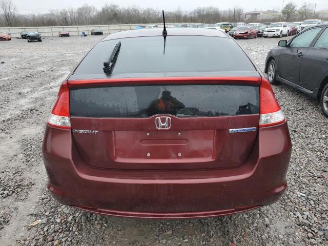 JHMZE2H74BS005178 - 2011 HONDA INSIGHT EX MAROON photo 6