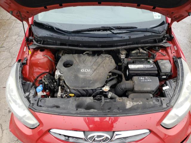 KMHCT5AE1EU188194 - 2014 HYUNDAI ACCENT GLS RED photo 11