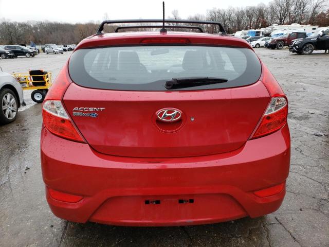 KMHCT5AE1EU188194 - 2014 HYUNDAI ACCENT GLS RED photo 6