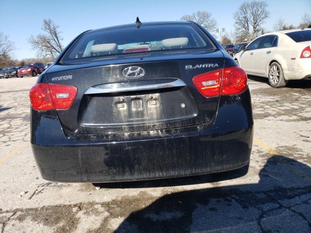 KMHDU4ADXAU128332 - 2010 HYUNDAI ELANTRA BLUE BLACK photo 6