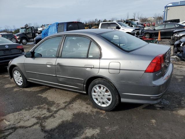 2HGES165X5H630900 - 2005 HONDA CIVIC LX GRAY photo 2