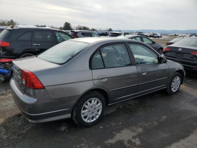 2HGES165X5H630900 - 2005 HONDA CIVIC LX GRAY photo 3