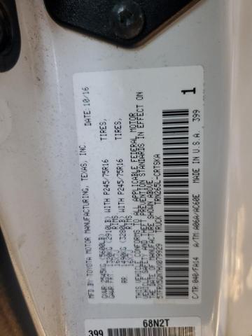 5TFRX5GN7HX079929 - 2017 TOYOTA TACOMA ACCESS CAB თეთრი ფოტო 12