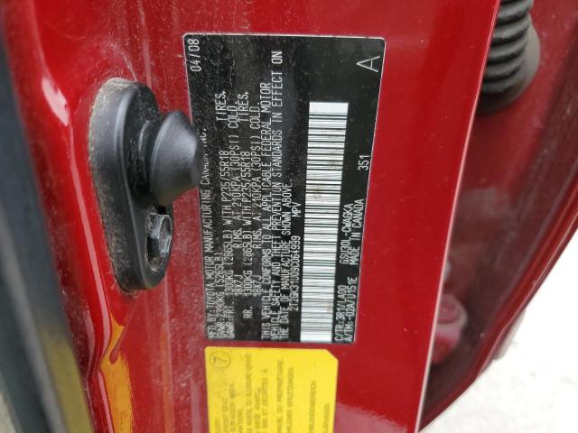 2T2GK31U09C064999 - 2009 LEXUS RX 350 RED photo 12