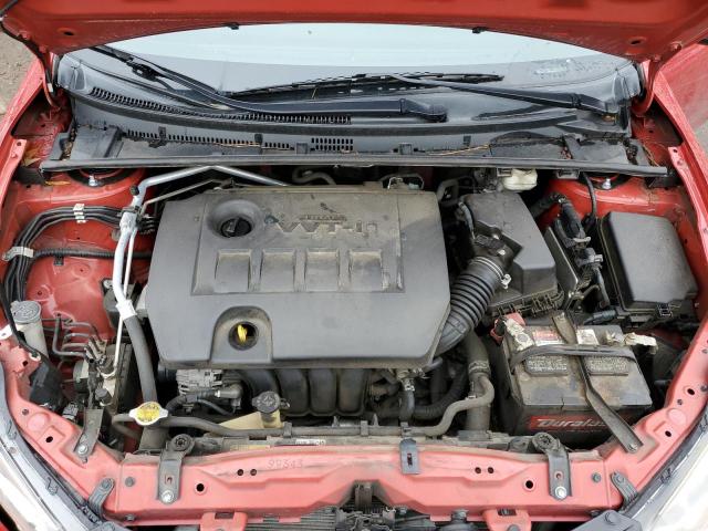 2T1BURHE3EC074348 - 2014 TOYOTA COROLLA L RED photo 11