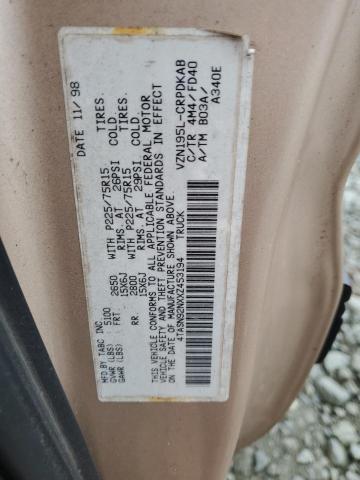 4TASN92NXXZ453194 - 1999 TOYOTA TACOMA XTRACAB PRERUNNER Qəhvəyi foto 12