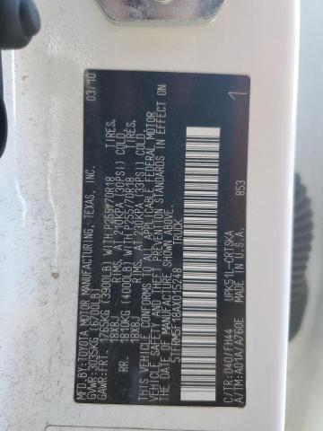 5TFRM5F18AX015248 - 2010 TOYOTA TUNDRA DOUBLE CAB SR5 WHITE photo 12