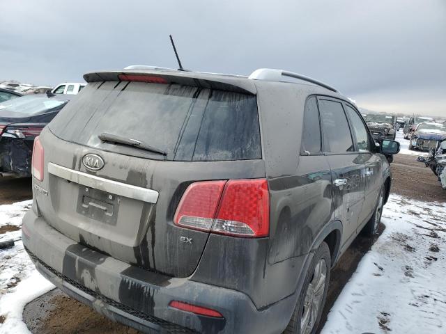 5XYKU3A6XDG345845 - 2013 KIA SORENTO EX GRAY photo 3