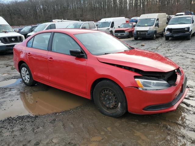 3VW2K7AJ5DM234640 - 2013 VOLKSWAGEN JETTA BASE RED photo 4