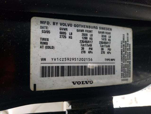 YV1CZ592951202156 - 2005 VOLVO XC90 BLACK photo 13