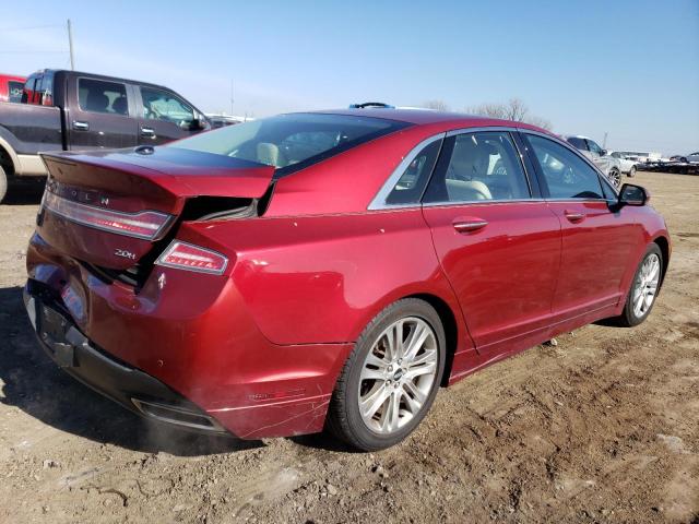 3LN6L2LU1ER822014 - 2014 LINCOLN MKZ HYBRID RED photo 3