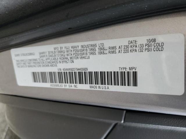 4S4WX92D794405929 - 2009 SUBARU TRIBECA LIMITED GRAY photo 13