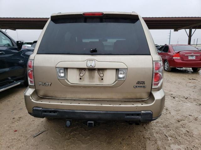 5FNYF185X6B025862 - 2006 HONDA PILOT EX GOLD photo 6