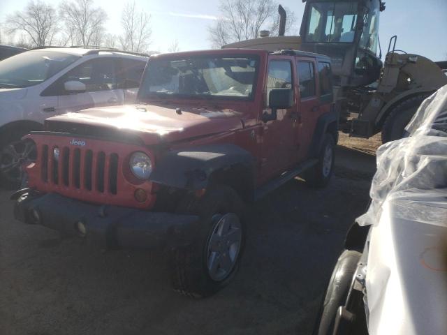 1C4BJWDGXDL674497 - 2013 JEEP WRANGLER U SPORT წითელი ფოტო 1
