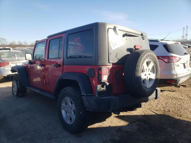 1C4BJWDGXDL674497 - 2013 JEEP WRANGLER U SPORT წითელი ფოტო 2