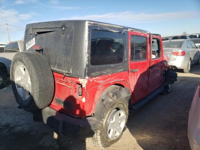 1C4BJWDGXDL674497 - 2013 JEEP WRANGLER U SPORT წითელი ფოტო 3