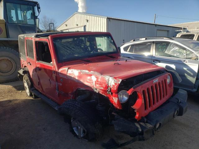 1C4BJWDGXDL674497 - 2013 JEEP WRANGLER U SPORT წითელი ფოტო 4