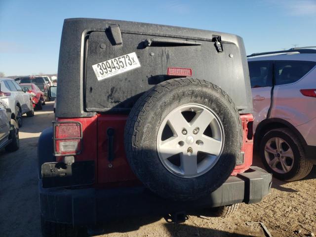 1C4BJWDGXDL674497 - 2013 JEEP WRANGLER U SPORT წითელი ფოტო 6