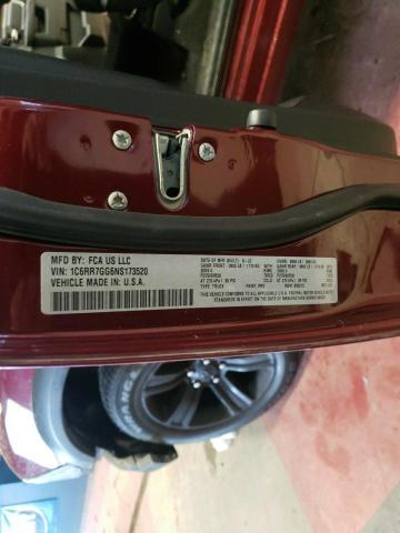 1C6RR7GG6NS173520 - 2022 RAM 1500 CLASS SLT წითელი ფოტო 12