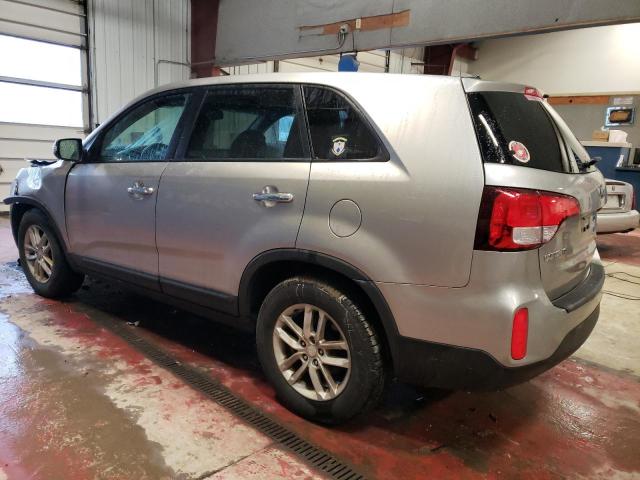 5XYKT3A62EG487014 - 2014 KIA SORENTO LX SILVER photo 2