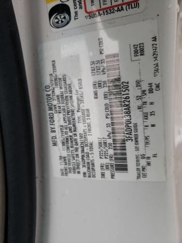 3FADP0L38AR261502 - 2010 FORD FUSION HYBRID WHITE photo 13