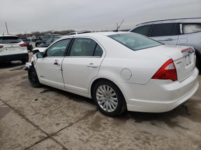 3FADP0L38AR261502 - 2010 FORD FUSION HYBRID WHITE photo 2