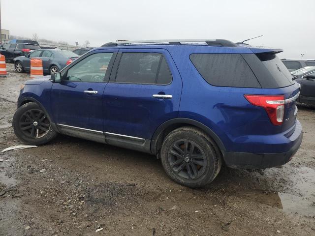 1FM5K7D81DGC25416 - 2013 FORD EXPLORER XLT BLUE photo 2