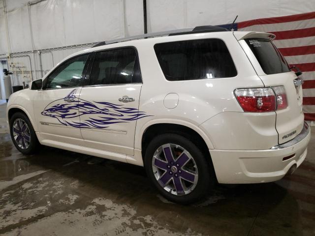 1GKKVTED9BJ320846 - 2011 GMC ACADIA DENALI WHITE photo 2