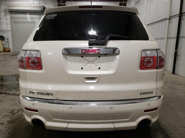 1GKKVTED9BJ320846 - 2011 GMC ACADIA DENALI WHITE photo 6