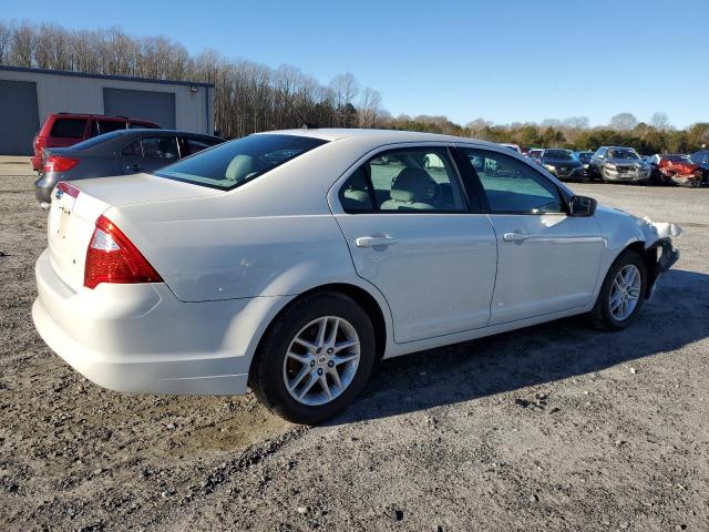 3FAHP0GA1CR271057 - 2012 FORD FUSION S WHITE photo 3