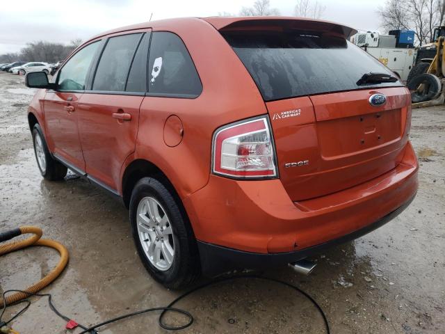 2FMDK38C07BA64927 - 2007 FORD EDGE SEL ORANGE photo 2