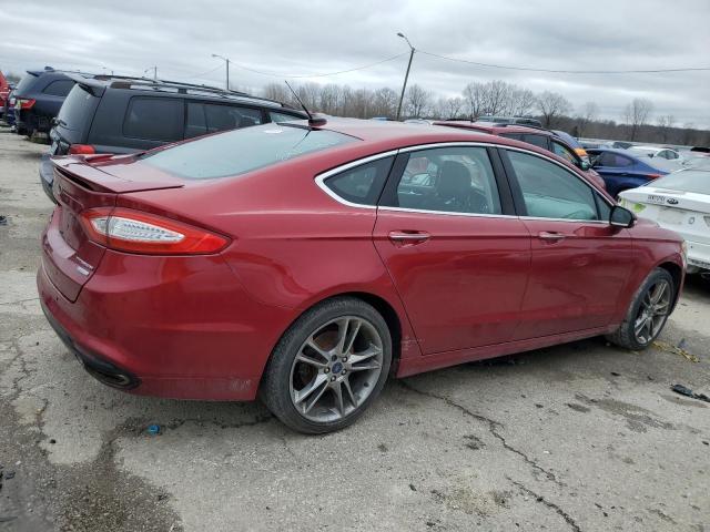 3FA6P0K9XER183695 - 2014 FORD FUSION TITANIUM RED photo 3