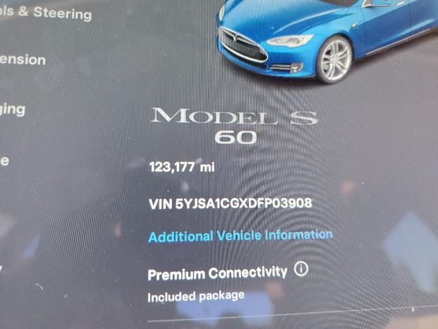 5YJSA1CGXDFP03908 - 2013 TESLA MODEL S BLACK photo 9