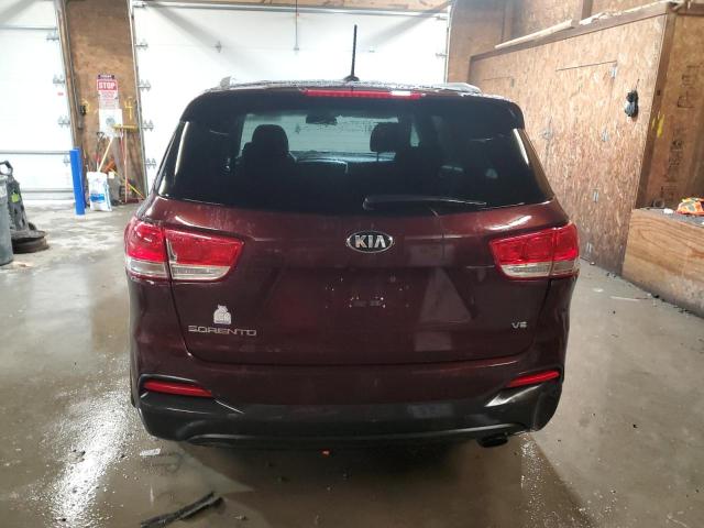 5XYPGDA5XJG429895 - 2018 KIA SORENTO LX BURGUNDY photo 6