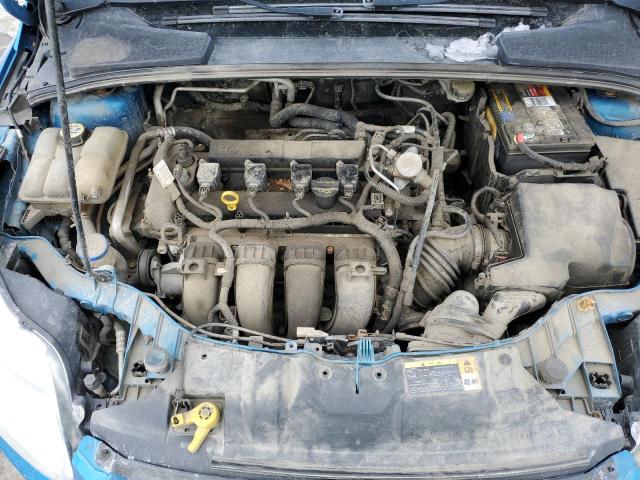 1FAHP3F20CL166035 - 2012 FORD FOCUS SE BLUE photo 11