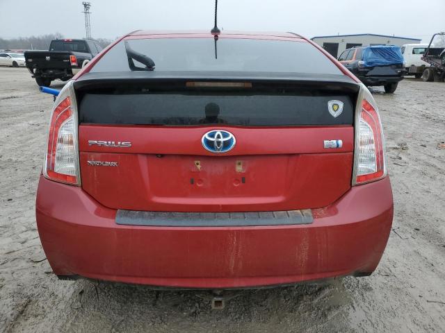 JTDKN3DUXC5478717 - 2011 TOYOTA PRIUS RED photo 6