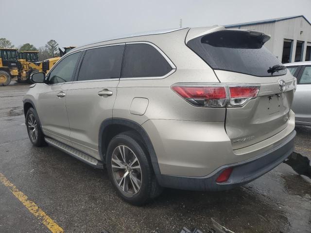 5TDKKRFHXGS155456 - 2016 TOYOTA HIGHLANDER XLE BEIGE photo 2