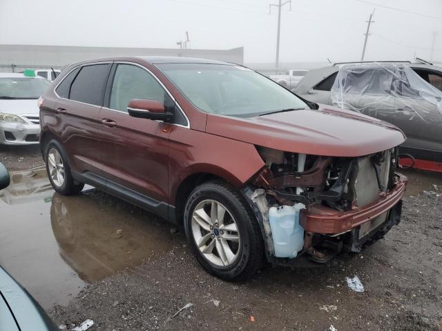 2FMTK4J98FBB59525 - 2015 FORD EDGE SEL MAROON photo 4