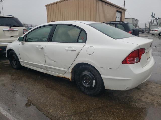 1HGFA16568L087401 - 2008 HONDA CIVIC LX WHITE photo 2