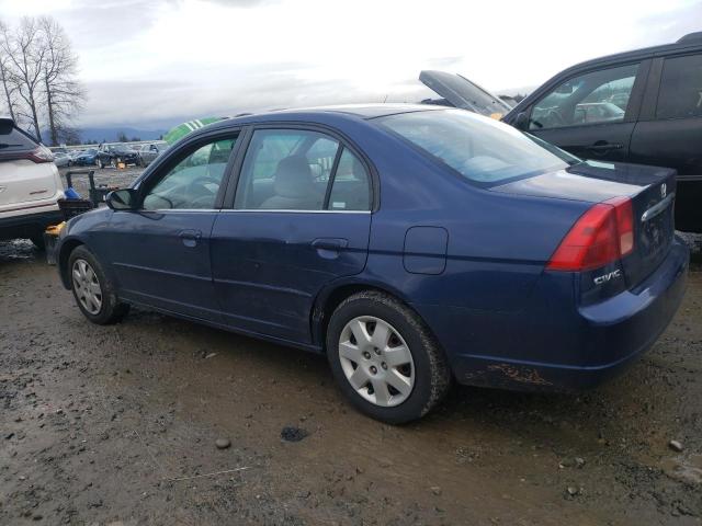 1HGES267X1L055749 - 2001 HONDA CIVIC EX BLUE photo 2