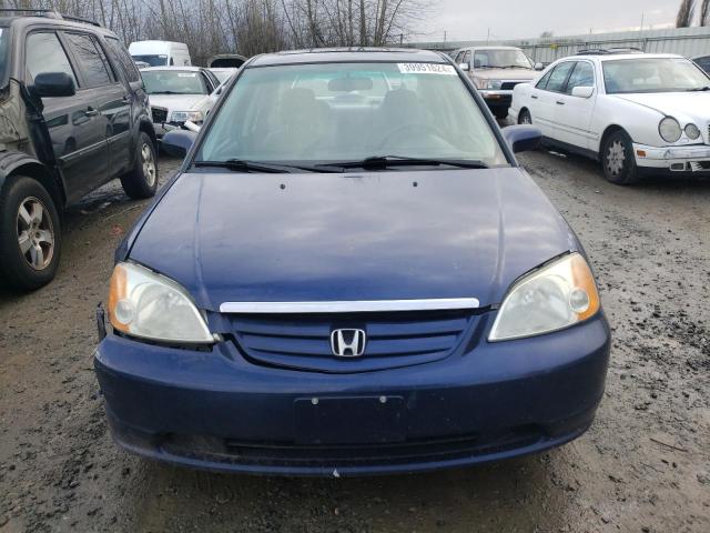 1HGES267X1L055749 - 2001 HONDA CIVIC EX BLUE photo 5