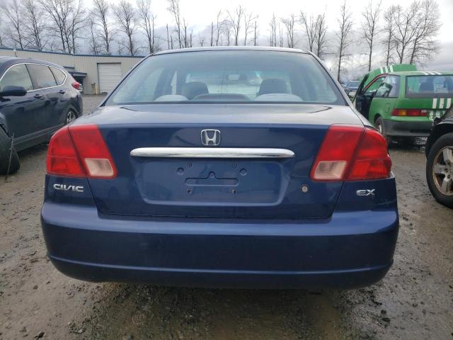 1HGES267X1L055749 - 2001 HONDA CIVIC EX BLUE photo 6